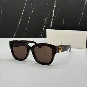 NEW GG1550SK 002 GUCCI HAVANA BROWN SQUARE WOMEN GUCCI SUNGLASSES